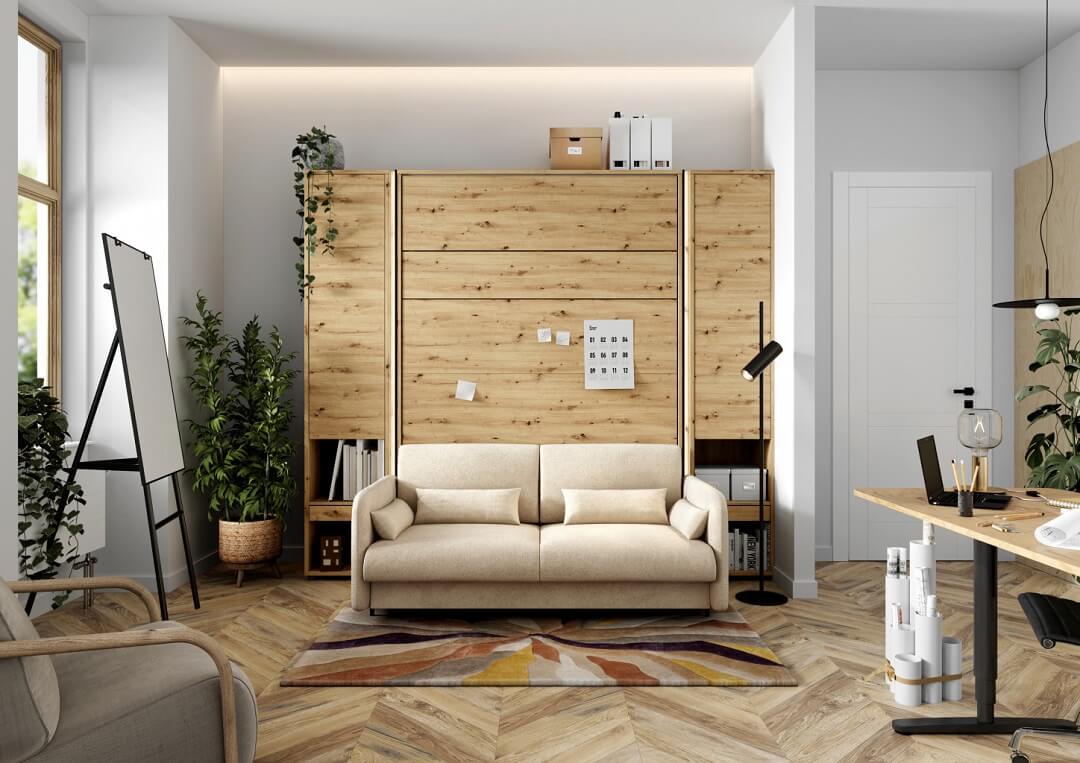 Praktyczny półkotapczan z sofą